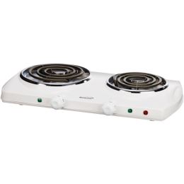 Brentwood Electric Double Burner (white) BTWTS368