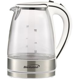 Brentwood 1.7-liter Glass Electric Kettle BTWKT1900W
