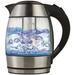 Brentwood Borosilicate Glass Tea Kettle With Tea Infuser BTWKT1960BK
