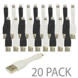 (20-Pack) 3 MFI Lightning to USB Charge/Sync Cable - For Apple Devices with Lightning Connector (Assorted Colors)