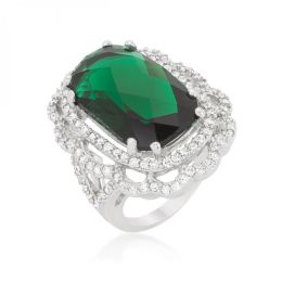 Green Cocktail Crest Ring (size: 07) R08379R-C40-07